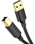 Ugreen Us135 Usb 2.0 Ab Druckerkabel, Vergoldet, 3 M (schwarz)