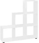 Vidaxl - Treppenregal Hochglanz-wei&szlig; 107 Cm Holzwerkstoff