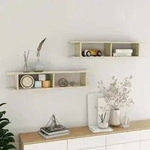 Wandregale 2 Stk. Sonoma-eiche 105x18x20 Cm Holzwerkstoff Vidaxl