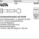 Iso 4014 Sechskant-schaftschraube Nach Ad W7 F&uuml;r Druckbeh&auml;lterbau M33x220 Stahl 5.6