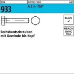 No Brand - Din 933 Sechskantschraube Vg M22x35 Edelstahl A2 Blank 25 Stk