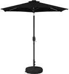 Gartenparasol Mit Led-lichtern Und Sockel 230 X 230 Cm Vidaxl