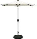 Gartenparasol Mit Led-lichtern Und Sockel 230 X 230 Cm Vidaxl