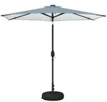 Gartenparasol Mit Led-lichtern Und Sockel 270 X 270 Cm Vidaxl