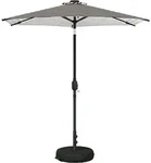 Gartenparasol Mit Led-lichtern Und Sockel 230 X 230 Cm Vidaxl