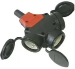 Gummih&auml;ngekupplung 3-fach 16 Ampere 250 Volt Ip44 - Pce