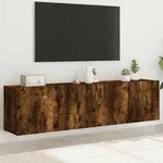 Tv-wandschr&auml;nke 2 Stk. R&auml;uchereiche 80x30x41 Cm Vidaxl