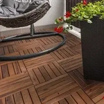 Holzfliese Akazie 30 X 30 Cm Terrassenplatten Klicksystem Au&szlig;en Klickfliesen...