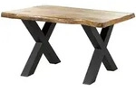 Baumtisch Mango 160x90x77 Natur Lackiert / X-beine Anthrazit Matt Freeform 5