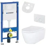 Belvit H&auml;nge Wc Set Sp&uuml;lrandlos Mit Softclose Wc Sitz Und Geberit Up100