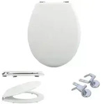 Abattant Wc Mdf Blanc Robustesse Mdf & Charni&egrave;res Zinc Durables - Msv Spirella