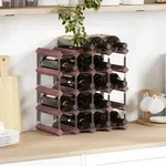 Vidaxl Wine Rack For 20 Bottles Brown Solid Wood Pine