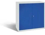 C+p Stahl-fl&uuml;gelt&uuml;renschrank Serie 89, H1000xb1000xt500mm, 7035/5010
