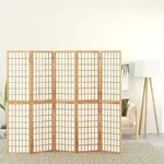 5-tlg. Paravent Japanischer Stil Faltbar 200x170 Cm - Vidaxl