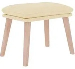 Fu&szlig;hocker Creme 45x29,5x35 Cm Stoff Vidaxl