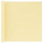 Balkon-sichtschutz Beige 90x600 Cm Hdpe Vidaxl