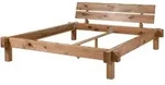 Balkenbett Zerreiche 200x200 Natur Ge&ouml;lt Jangali 723