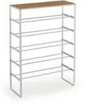 Karin Schuhschrank 6 Regalb&ouml;den Wei&szlig;, Eiche Dekor.