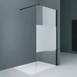 Duschwand Duschtrennwand 140x200 Walk-in Dusche Mit Stabilisator Aus Echtglas 10mm