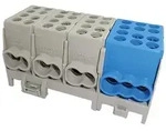Hauptleitungs-abzweigklemme - 3x Grau, 1x Blau, 4-polig 8x Eingang 25 Mm2 / 10x