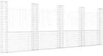 Vidaxl - Gabionenkorb U-form Mit 5 S&auml;ulen Eisen 500x20x200 Cm