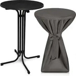 Outdoor Stehtisch Bellini, Klappbar, &Oslash;70cm, Anthrazit, Mit Husse