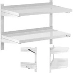 Royal Catering - Wandbord Doppel Wandregal Edelstahl Regal 2 Ablagen H&auml;ngeregal 80 X