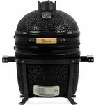 Kamado Grill Holzkohlegrill &Oslash; 39 Cm 'shiro' Mit Thermometer Und Holzgriffen,...