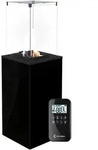 Kratki - Gaskamin Patio Glas Schwarz Ferngesteuert Gasheizger&auml;t 4-8,2 Kw