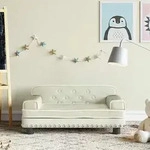 Kindersofa Creme 70x45x30 Cm Samt - Vidaxl