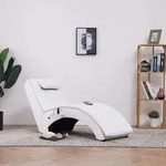 Massageliege Mit Kissen Wei&szlig; Kunstleder