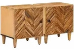 Vidaxl Bedside Table 2 Pcs Brown 40 X 33.5 X 46 Cm Solid Mango Wood