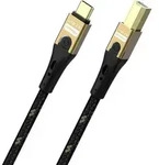 Oehlbach Usb-c&reg; Kabel Usb 2.0 Usb-c&reg;, Usb-b Stecker 2 M Schwarz/gold