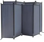 Quick-star - 2 St&uuml;ck Paravent 4 Teilig 165 X 220 Cm Stoff Raumteiler Trennwand