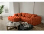 Ecksofa Designersofa Chantal In Stoff Opera Velvet Orange Ottomane Links