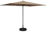 Garten-schirm Mit Fu&szlig; 200 X 300 Cm Polyester Rechtwinklig Taupe Vidaxl