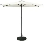 Garten-schirm Mit Fu&szlig; 270 X 270 Cm Polyester Rechtwinklig Creme Vidaxl