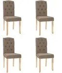 Esszimmerst&uuml;hle 4 Stk. Taupe Stoff Vidaxl
