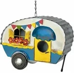 Vogelhaus Zum Aufh&auml;ngen Metall Deko Wohnwagen Wetterfest 96254 Nistkasten