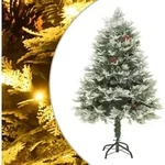 Weihnachtsbaum Mit Beleuchtung Und Kiefernzapfen Gr&uuml;n 150 Cm - Vidaxl