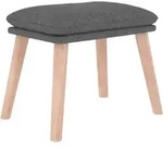 Fu&szlig;hocker Hellgrau 45x29,5x35 Cm Stoff Vidaxl