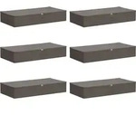 Aufbewahrungsbox 6 Pcs Grau 100 X 50 X 18 Cm Vliesstoff Vidaxl