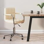 Les Tendances - B&uuml;rostuhl Drehbar Creme Stoff Vidaxl
