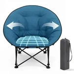 Sekey Campingstuhl Gepolsterter Moon Chair Faltstuhl Rund Klappstuhl Mondstuhl