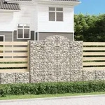 Vidaxl Gabionen Mit Hochbogen 3 Stk. 200x30x180/200cm Verzinktes Eisen
