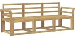 Outdoor-sofagarnitur 3 Pcs Wei&szlig; 194 X 63 X 73 Cm Vidaxl