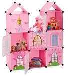 Steckregal Kinderzimmer, Prinzessinnenschloss, Kunststoff, Diy Schrank Mit T&uuml;ren,