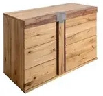 Sideboard Wildeiche / Zerreiche 115x45x75 Natur Ge&ouml;lt New Amsterdam 09