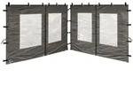 2 Seitenteile Aus Polyester Mit Klarsicht Fenster 300x195cm F&uuml;r Pavillon 3x3m