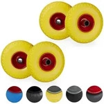 4 X Sackkarrenrad Im Set, Pannensicher, 3.00-4 Pu Vollgummireifen, Stahlfelge,...